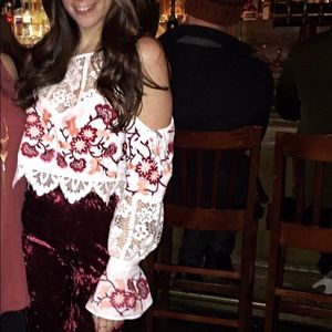 For love and lemons embroidered top